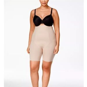 Spanx Thinstincts Nude High Waisted Mid Thigh Shorts #10006P Plus Size 2X